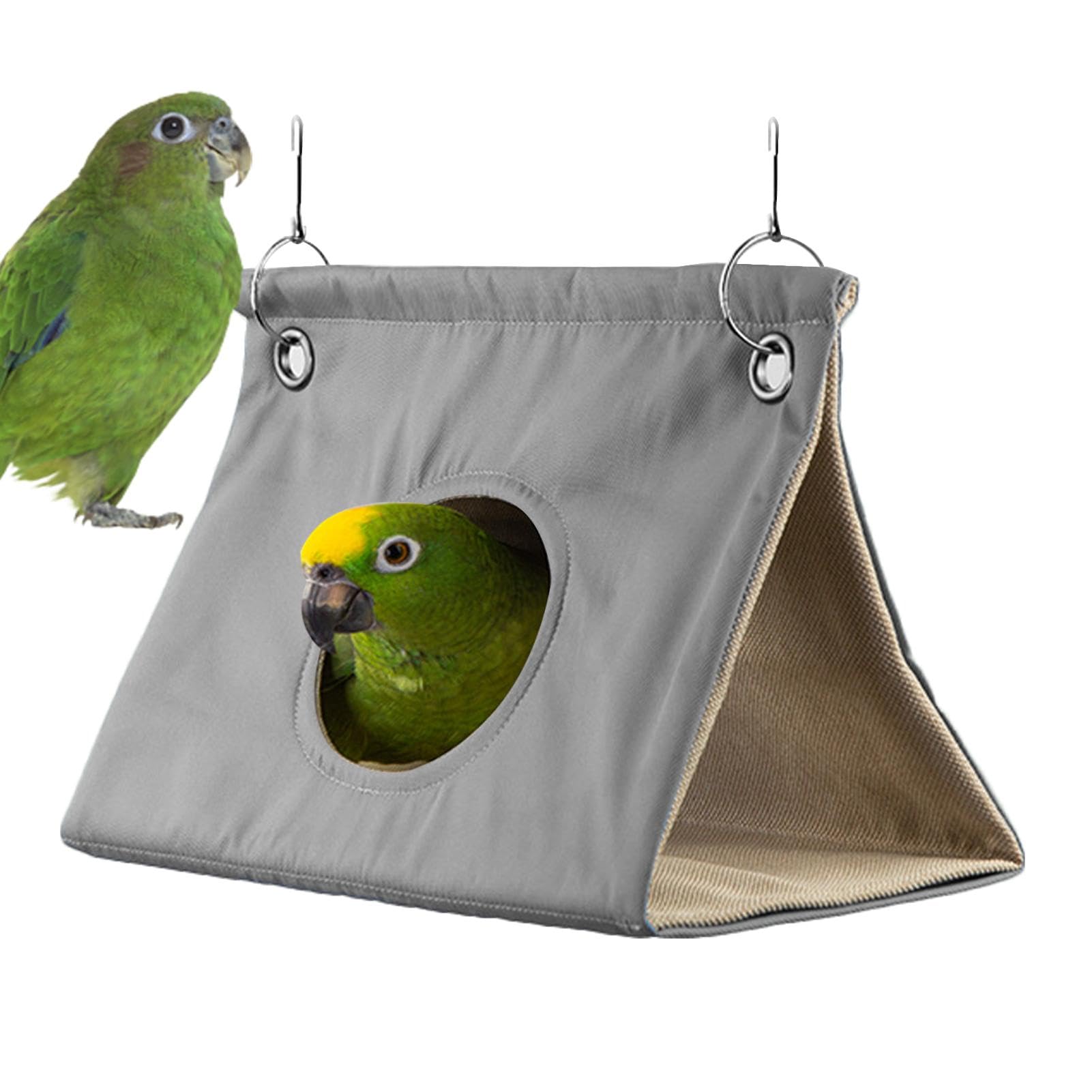 Amazon.co.jp: 鳥用テント、鳥たちの寝床 小鳥用 三角ハウス 夏 通気性